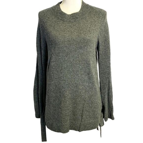 Ann Taylor Wool Cashmere Pullover Knit Sweater Crew Neck Tie Long Sleeve Size XS - Picture 1 of 5
